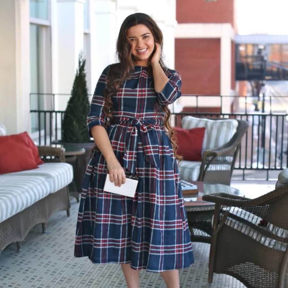 Dainty Jewells plaid dress.